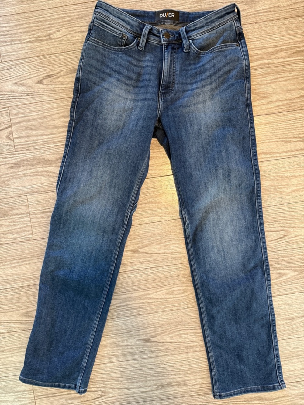 DU/ER Tech Fleece Denim Straight - Classic Indigo - Picture 2 of 11